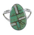 Turquoise And Opal Inlay Genuine Sterling Silver Ring Size 7-1/4 RX57606